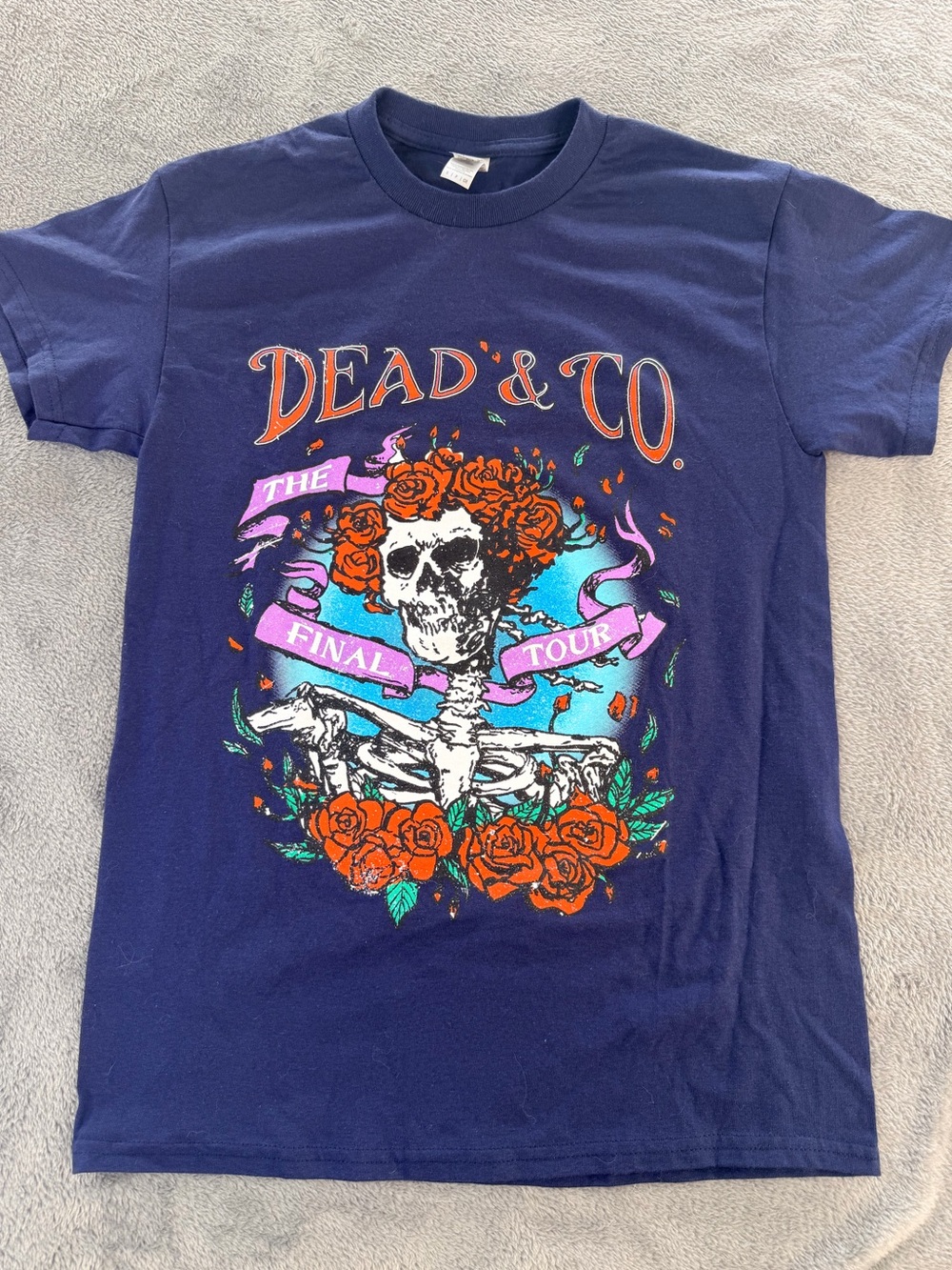 Dead & Company The Final Tour 2023 T Shirt Small Skeleton Roses Concert Band Tee